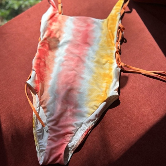 Sanctuary Womens Pink Desert Dreamer Square Neck Multicolor Swimsuit Size M - Picture 4 of 7